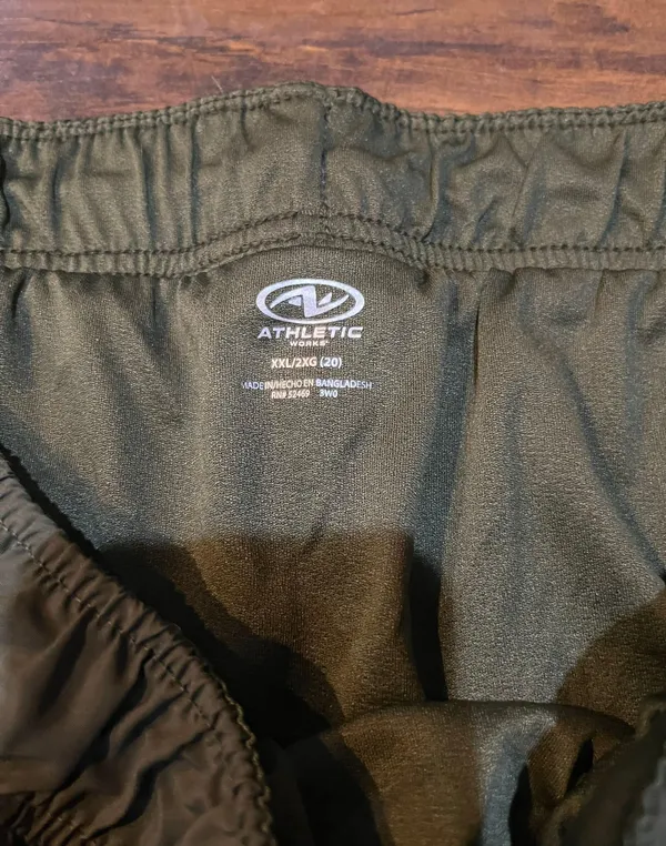 Athletic Works Green Running Shorts - Image 3