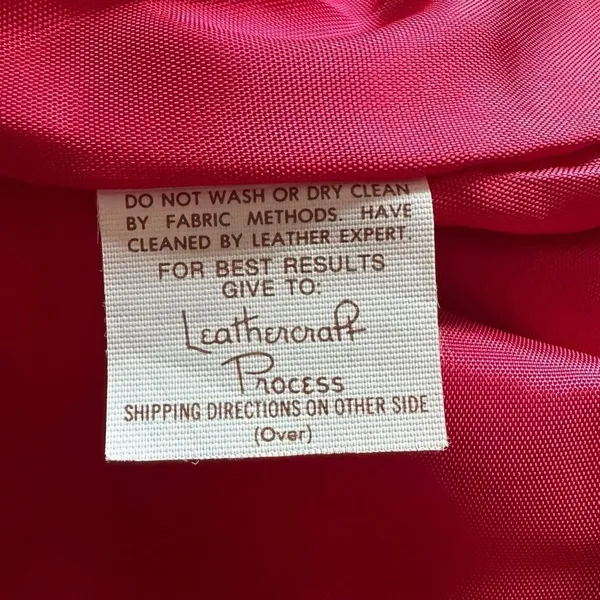 Vakko Vintage Hot Pink Red Leather Pencil Skirt Size 8 High Waist Midi Minimal - Image 7