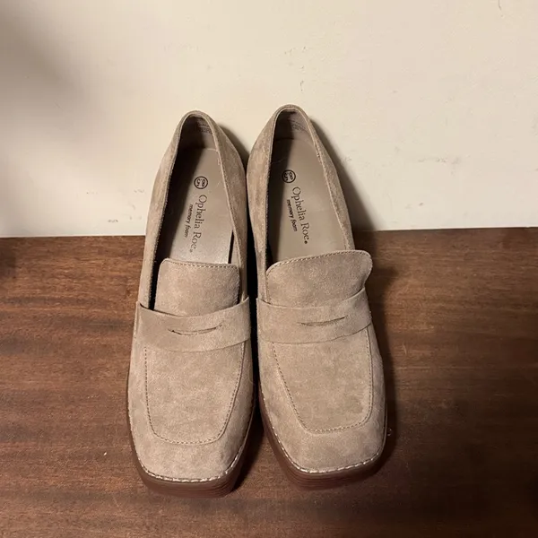 NWOT Ophelia Roe Mod Square Toe 3.5‎ Inch Platform Penny Loafers Size 8.5 A8 - Image 3