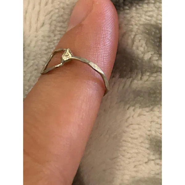ring band sterling silver 925 beautiful unique size 4 - Image 7