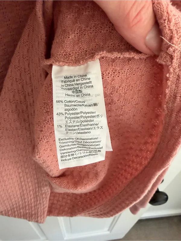 J.Crew‎ Textured Mock Neck Long Sleeve Top Pink Puff Sleeve Medium - Image 4