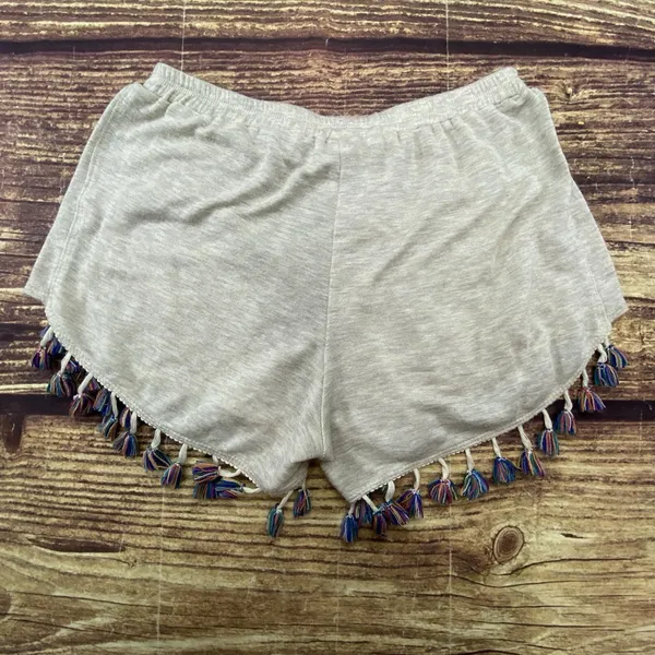 Lazy Sunday Womens Cozy Cream Elastic Waist Cozy Lounge Booty Shorts Small - Image 2