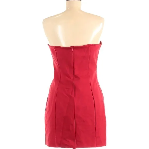 by the way. Red Strapless Dres Size M - Image 2