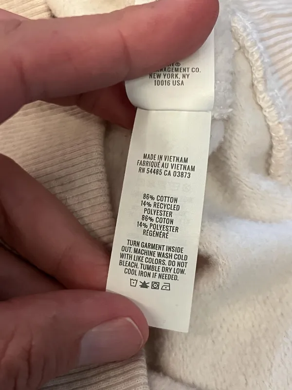 Aerie Sweatshirt Womens Medium White Button High Neck Fleece Pullover Relaxed - Image 8