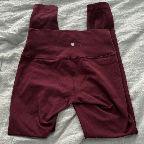 Lululemon Athletica Burgundy Leggings - Image 3