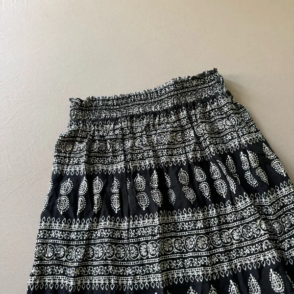 Nicole Miller boho Tribal Printed Tiered Maxi Skirt - Image 3