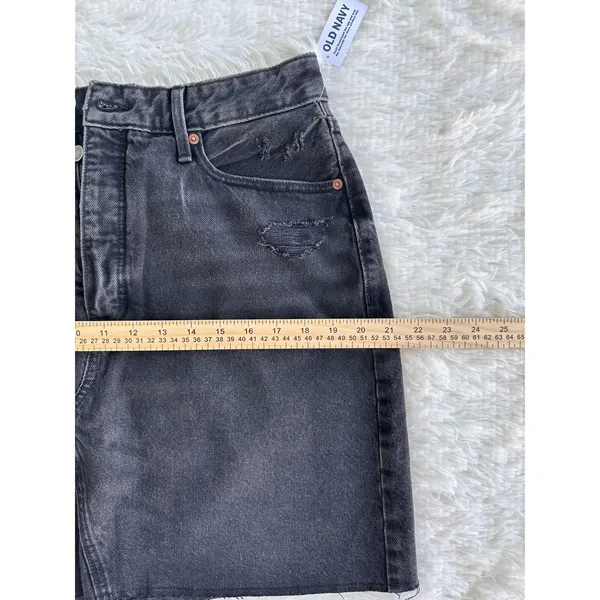 Old Navy Women's Size-12‎ Pencil Skirt High Rise Smooth Pockets Black Denim - Image 6