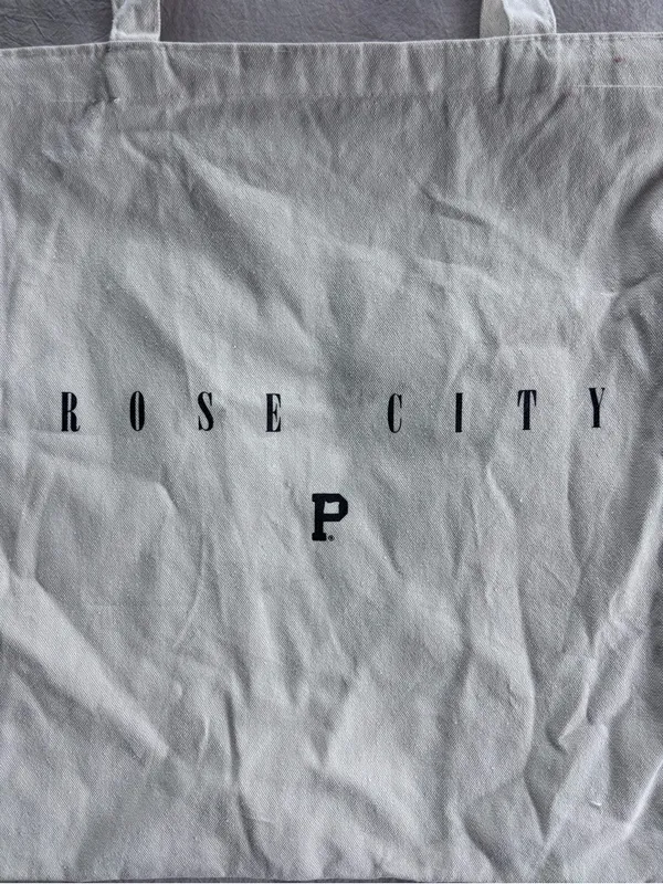 Portland Gear🌹Rose City White Canvas Zippered Tote Bag - Image 2