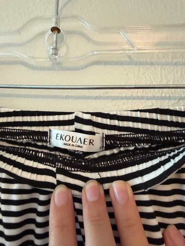 Ekouaer Pajama Set Black and White Stripe - Image 8
