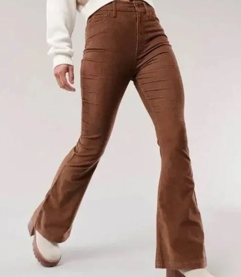 Hollister Women’s Ultra High Rise Corduroy Flare Pants - Image 2