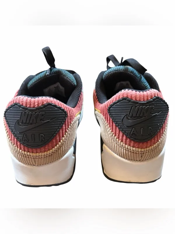 Nike Women's Multicolor Corduroy Air Max 90 Sneakers 7.5 - Image 4