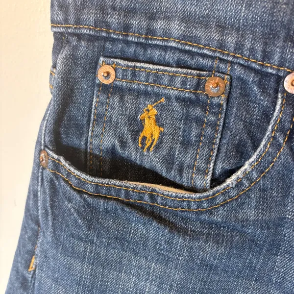 Ralph Lauren‎ Sport Denim Shorts Size 8 Dark Wash Blue - Image 2