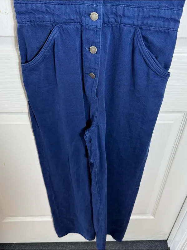 Reformation Izzy Boiler Jumpsuit Size 4 Blue‎ Denim Utility Relaxed Straight Leg - Image 7