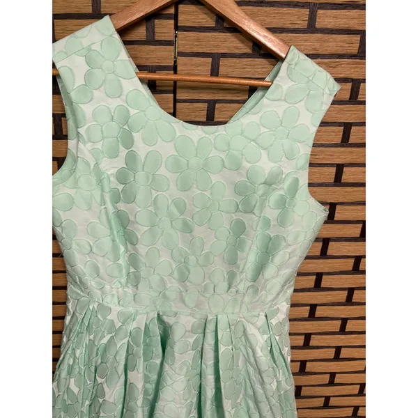 Pink Tartan Mint Floral Embossed Dress‎ Size 10 - Image 3