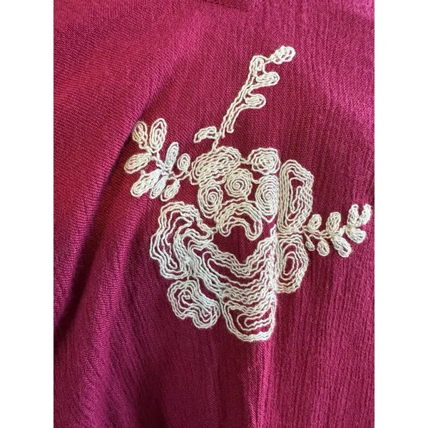 Free People | Austin Emma Embroidered‎ Floral Boho Mini Dress Size XSmall - Image 4