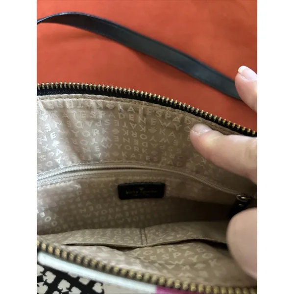 Kate Spade New York Victoria Classic Pink Stripe Crossbody Bag - Image 3