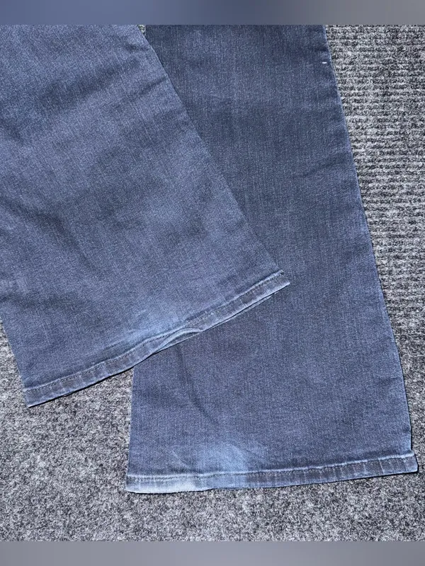 Gap 1969 Resolution Skinny Flare Jeans Dark Wash Faded 27 R High Rise Retro Boho - Image 5