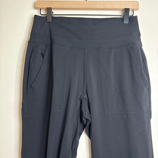 Athleta Womens Black High Rise Ribbed Waistband Jogger Pants‎ Size Small S - Image 2