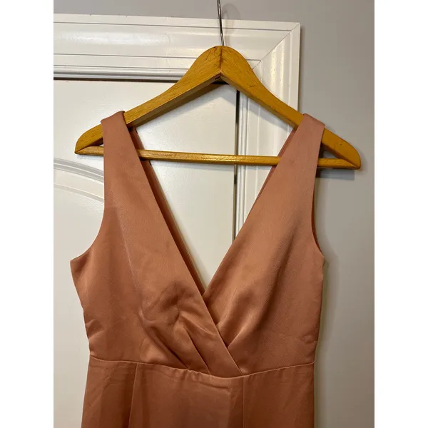 BHLDN Piper Sedona Satin V-Neck Bridesmaid‎ Gown Size 8 - Image 6