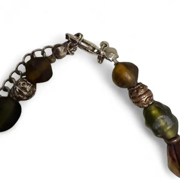 Multi-Strand Glass Beaded Necklace vintage - Image 4