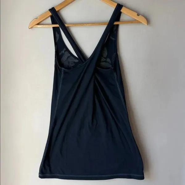 Hollister Sheer Crossback Dark Blue Tank Top - Image 3