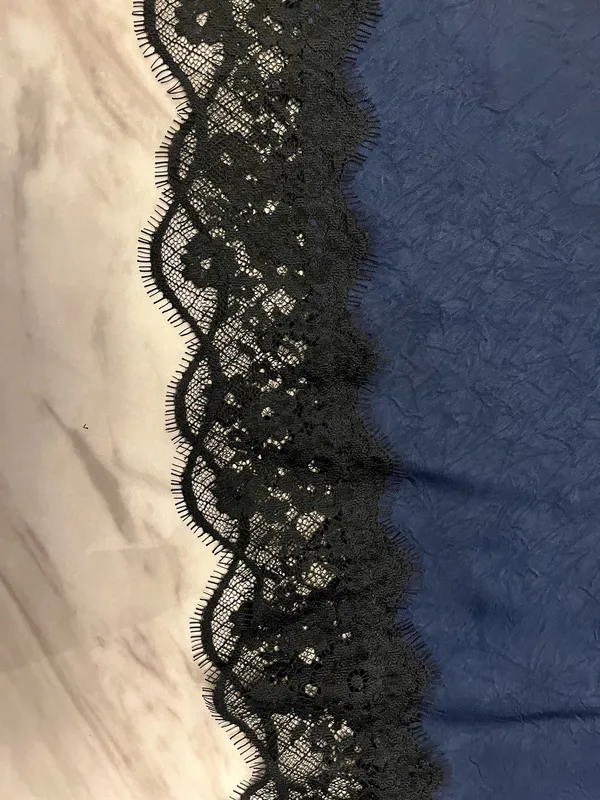 Brand New A New Day Navy Satin Lace Hem Slip Skirt Size Small - Image 6