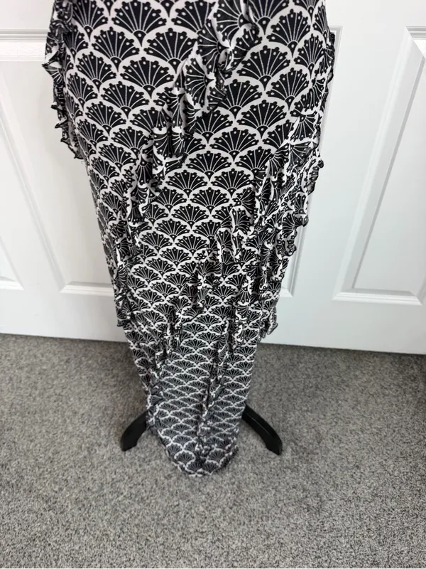 Thirty/Thirty LA Black Mesh Two Piece Maxi Skirt Crop Top Set Sz M NWOT - Image 6