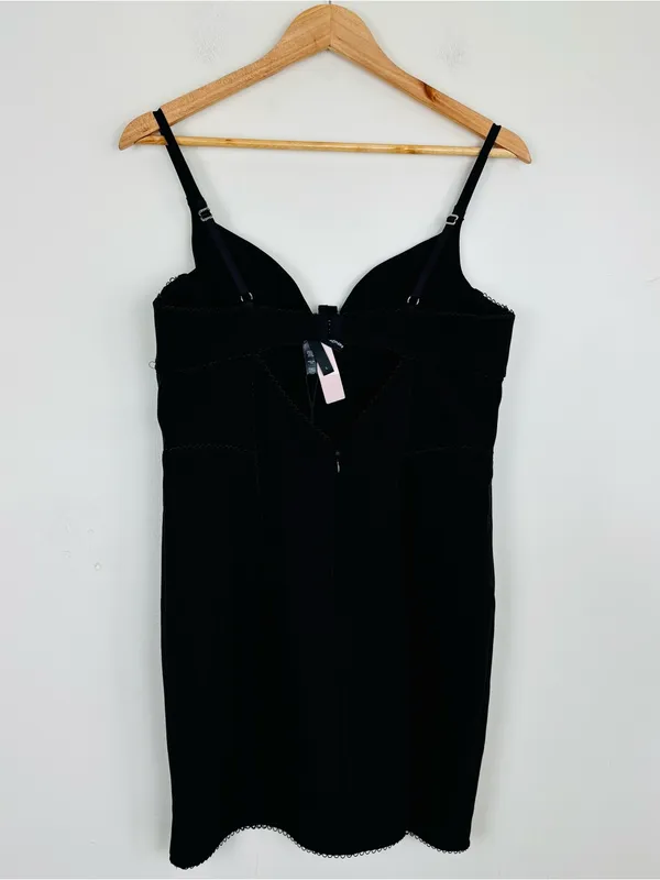 For love and lemons NWT Black Corset Seamed Bodycon Mini Dress. Size large. - Image 6