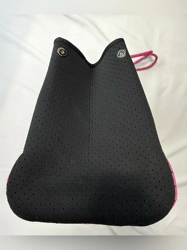 Gray Camo Neoprene Tote & Wallet Pink Handles - Image 3