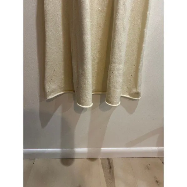 Commense NWT Women Small Cream Knit Midi Skirt Coquette Cottage Minimalist Fall - Image 3
