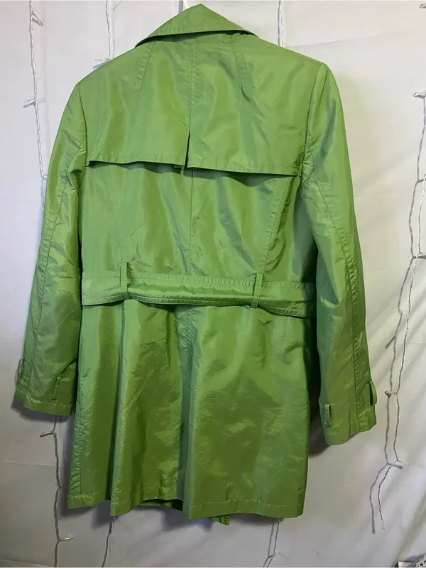 Style & Co. Lime Green Double-Breasted Trench Coat with Belt lt doesn’t have - Image 5