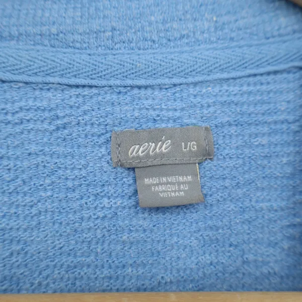 Aerie Sweatshirt Womens Large Blue Beach Fleece Long Sleeve Crew Neck Pullover - Image 3