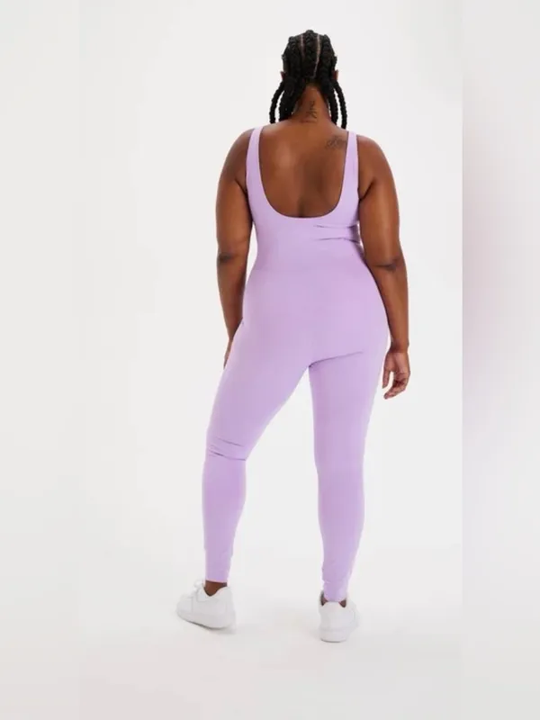 Girlfriend Collective- Lilac Scoop Unitard - Image 2