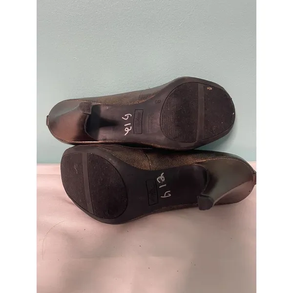 Dexflex Comfort‎ Shoes Women's Bronze Print 3.5 High Heel Pump Size 8 S-293 - Image 6
