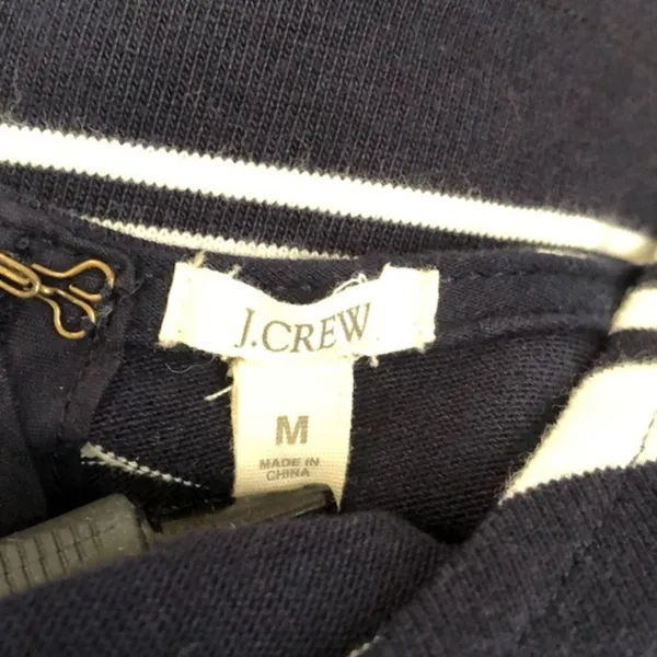 Jcrew Striped Nautical Villa Navy Blue White Tank Dress Button Back M - Image 10