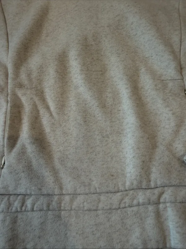 Fabletics Light Heather Gray Hooded Cropped Pullover Size Small - C54-145 - Image 3