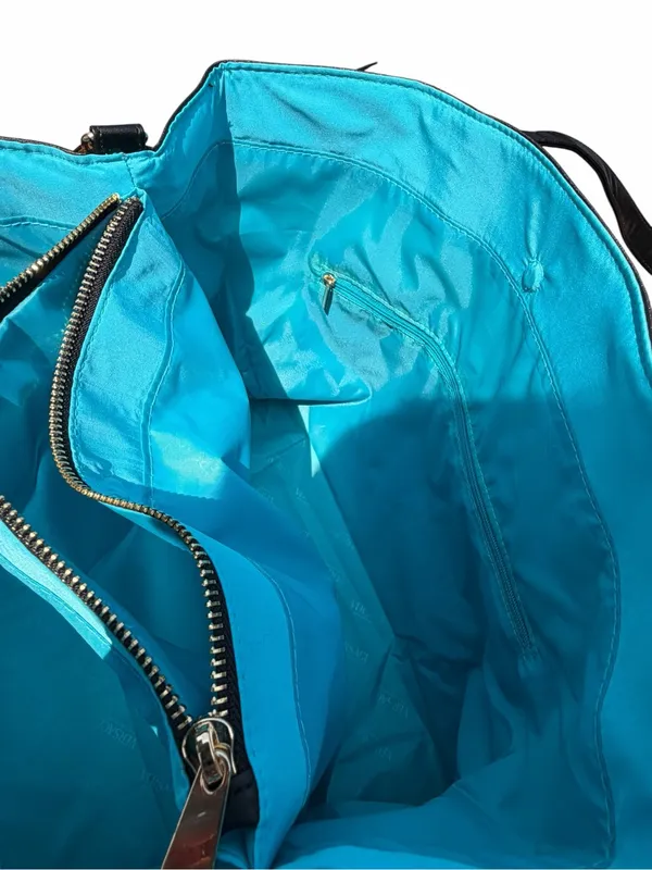 Versace Fragrances Large Tote Bag | Black & Turquoise with Dustbag NWOT - Image 7