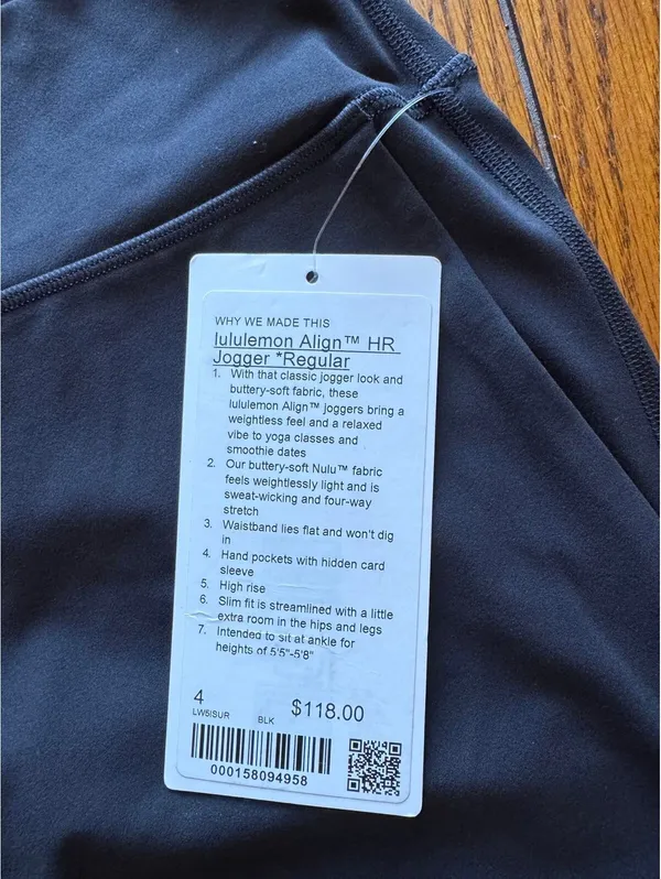 Lululemon Align Jogger High Rise 28” Black Size 4 NWT - Image 4
