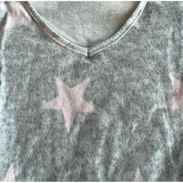 Amazon Gray and Pink Star Pajama Set - Image 4