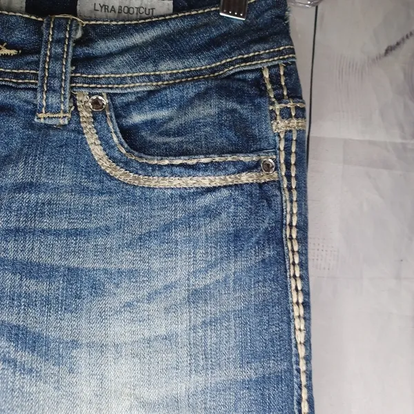 Daytrip Lyra Low Rise Bootcut Classic Blue Y2K Denim Jeans - Image 6