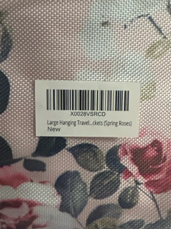 Floral Tote Bag - Cream with Pink & Blue Accents - Image 10