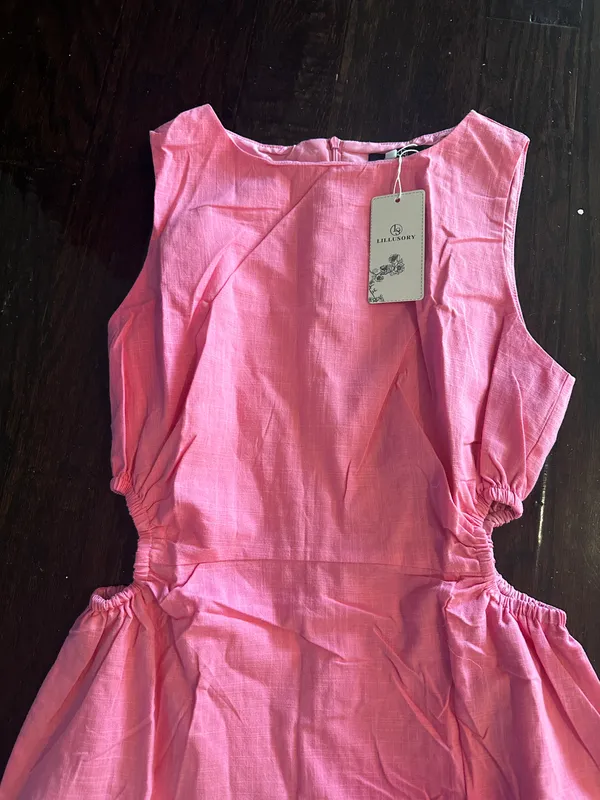 Hot Pink Midi Dress - Image 3