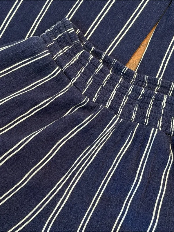 Forever 21 Navy Striped Wide-Leg Pants - Image 6