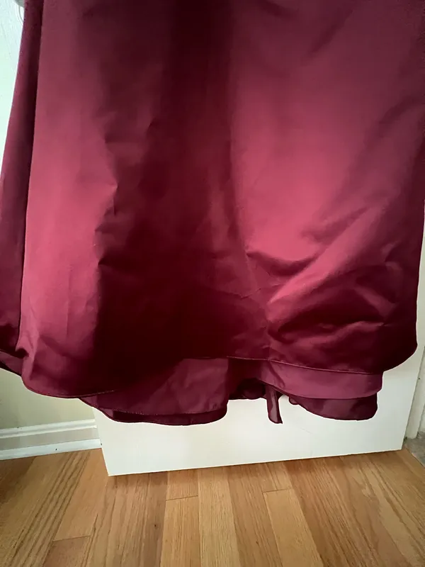 David’s Bridal Burgundy Dress - Image 7