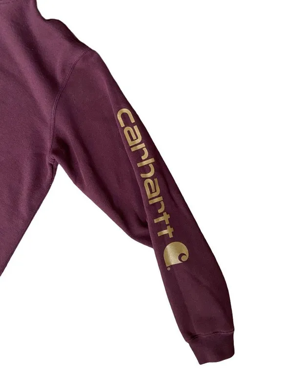 burgundy and gold hoodie with a sick front pocket 🔥 - Image 2