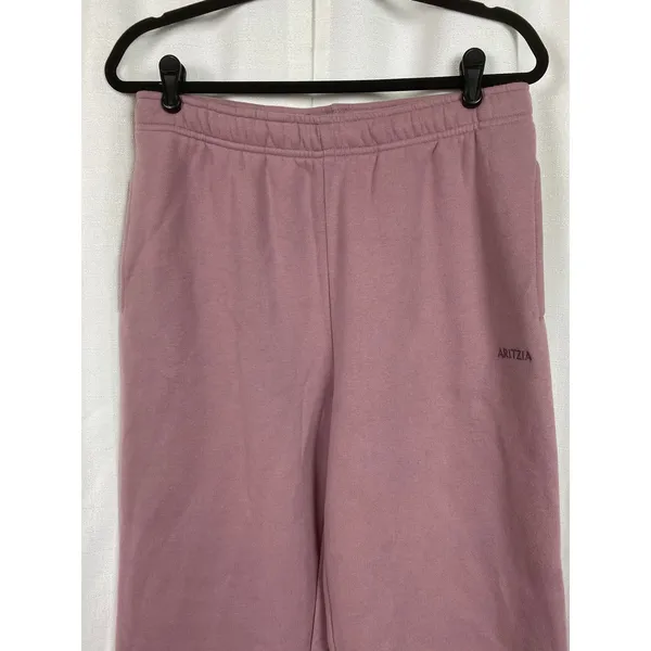 Aritzia Claremont Purple Pink Sweatfleece Cozy Fleece Jogger Pants Sz.M NWT - Image 2