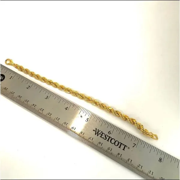 Gold tone braided bracelet Gold - Image 7