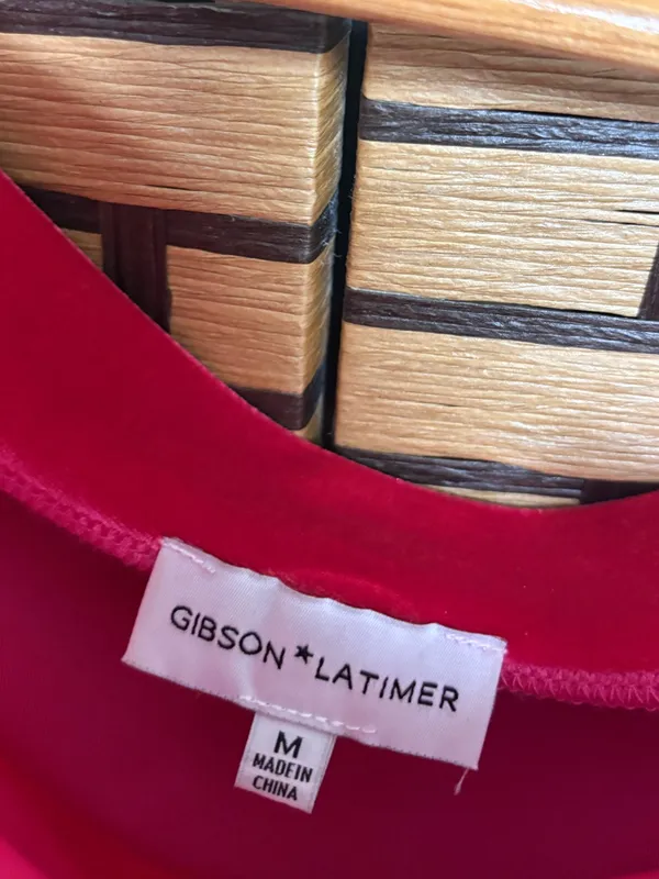 Gibson Latimer Pink Velvet Off Shoulder Midi Dress Size Medium - Image 7