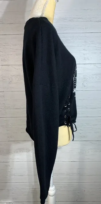 Hot Topic - Geometric Floral Lace Up Sweatshirt size L - Image 7