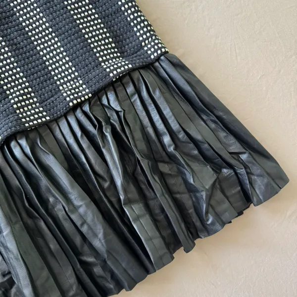 woven striped pleated dress - Image 9
